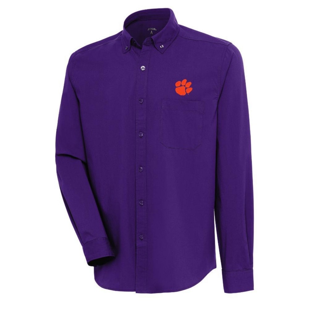 Oxford America Clemson Long Sleeve Button Down Shirt